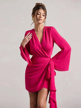 Pink Flared Polycrepe Top