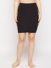 Beige High-Waist Polyester Skirt Body Shaper – Seamless – Medium Compression