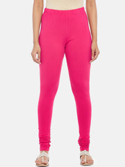 Pink Solid Cotton Blend Churidhar – Slip-On Closure