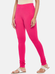 Pink Solid Cotton Blend Churidhar – Slip-On Closure