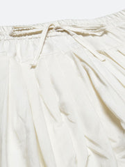 Off-White Solid Pure Cotton Salwar – Slip-On – Lace Border