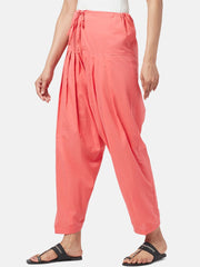 Loose-Fit Pure Cotton Salwar – Elasticated Waist – Solid