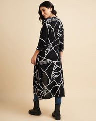 Printed Rayon Long Shrug – Insert Pockets