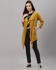 Regular Fit Cotton Jersey Shrug – Front-Open