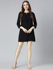 Beige Solid Shimmer Nylon Elastane Leggings – Ankle Length – Slip-On