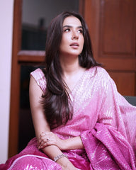 Soft Shaded Georgette Saree – Sequin Embroidery