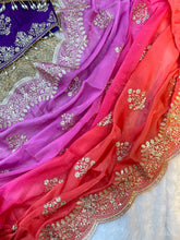 Soft Satin Saree – Embroidered Sequins Border & Buttis – Silk Embroidered Blouse