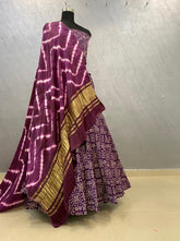 Pure Silk Handprint Lehenga – Canvas Belt – Hand Block Print