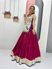 Gamathi & Mirror Work Motedo Choli Cotton Lehenga – Lumpi Lace Border
