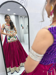Gamathi & Mirror Work Motedo Choli Cotton Lehenga – Lumpi Lace Border