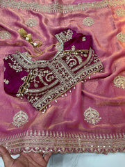 Fendy Chiffon Saree – Heavy Border – Sequin and Cording Embroidery