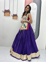 Gamathi & Mirror Work Motedo Choli Cotton Lehenga – Lumpi Lace Border