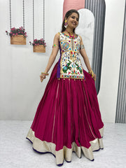 Gamathi & Mirror Work Motedo Choli Cotton Lehenga – Lumpi Lace Border